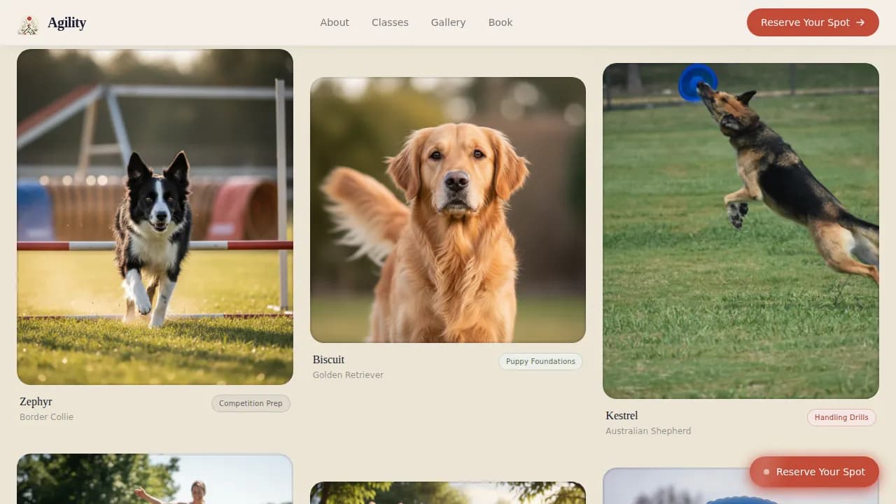 Advanced Pet Training & Behavior Appointment Booking Website Template