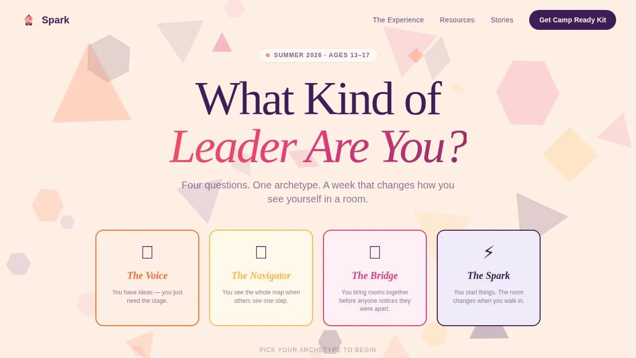 Certified Summer Camp & Outdoor Program Professional Website Template