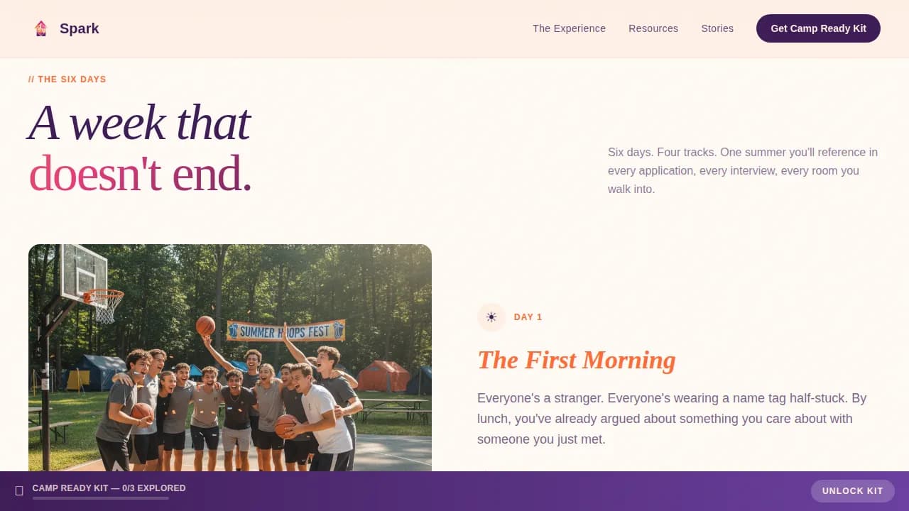 Certified Summer Camp & Outdoor Program Professional Website Template