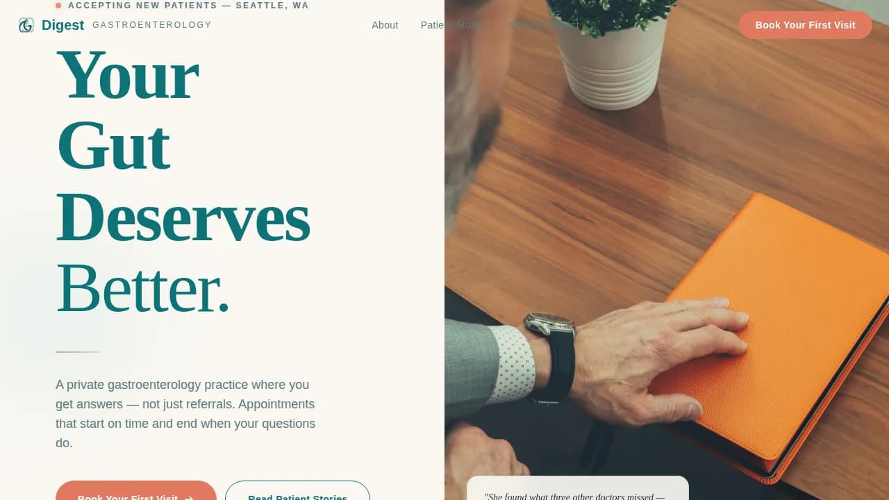 Wellness — Compassionate Gastro Care Landing Page Template