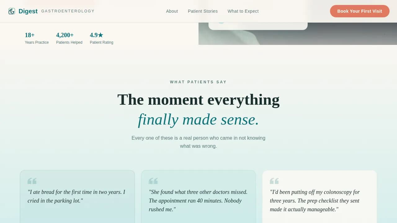 Wellness — Compassionate Gastro Care Landing Page Template