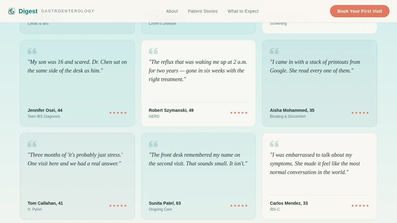 Wellness — Compassionate Gastro Care Landing Page Template