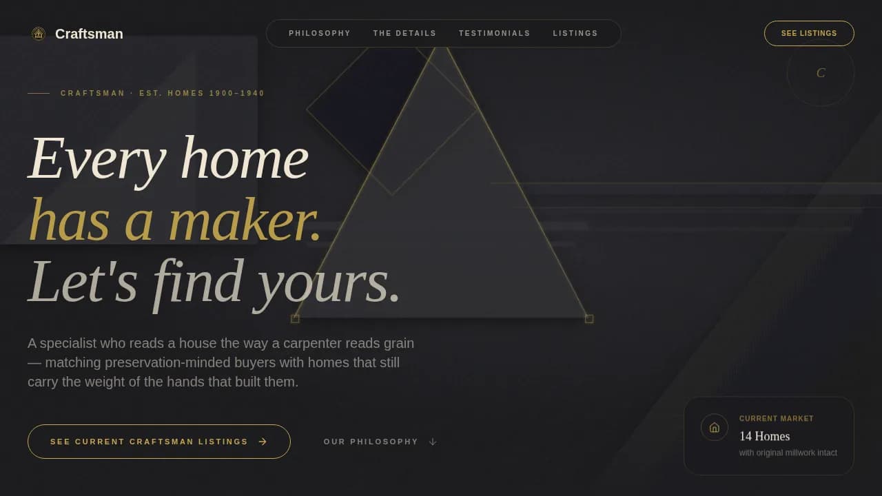 Craftsman Architecture Professional Website Template