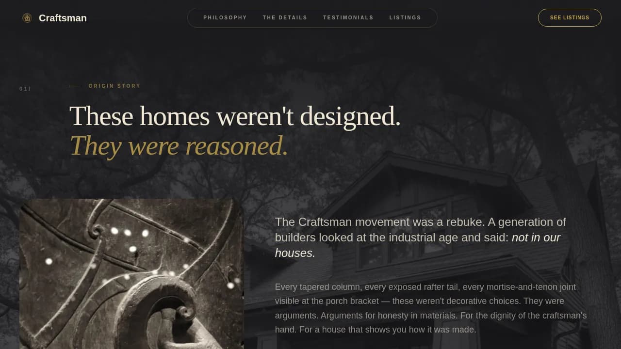 Craftsman Architecture Professional Website Template