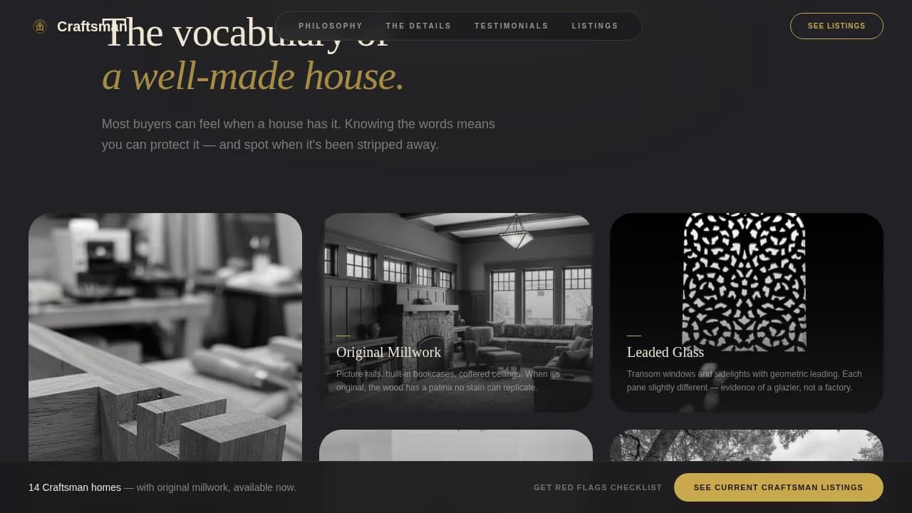 Craftsman Architecture Professional Website Template