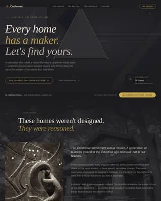 Craftsman Architecture Professional Website Template