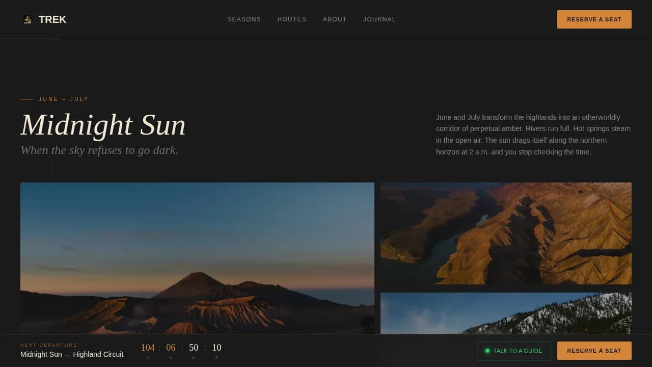 Explore — Immersive Nordic Adventures Landing Page Template