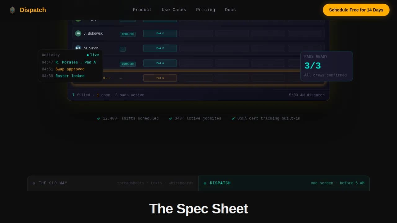Construction Software & SaaS Comparison Website Template