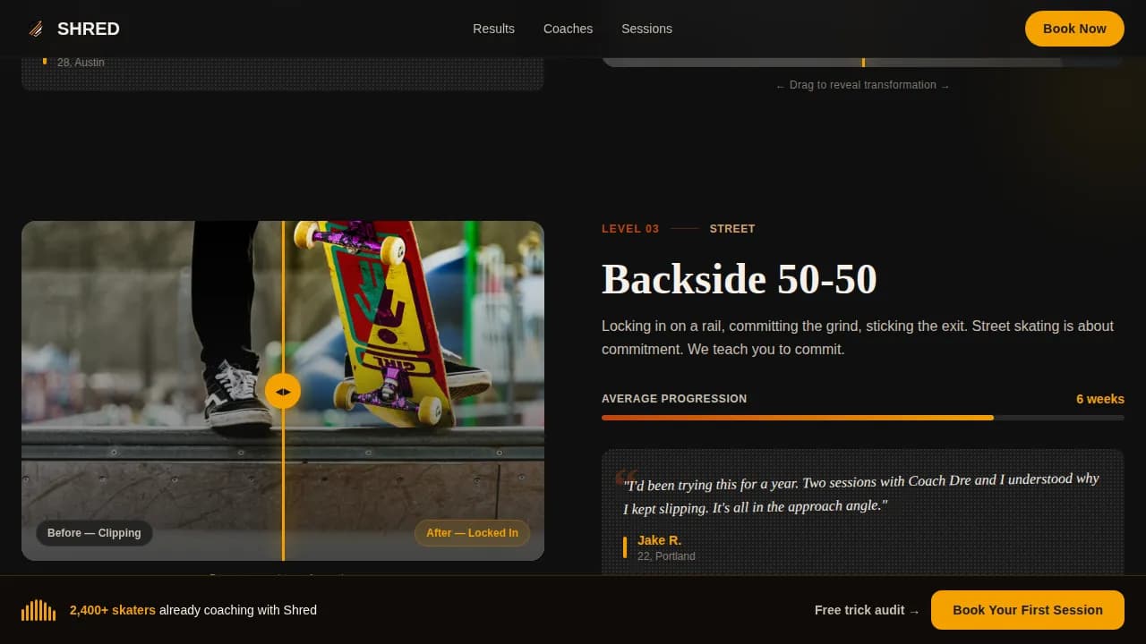 Shred Professional Website Template 2025x