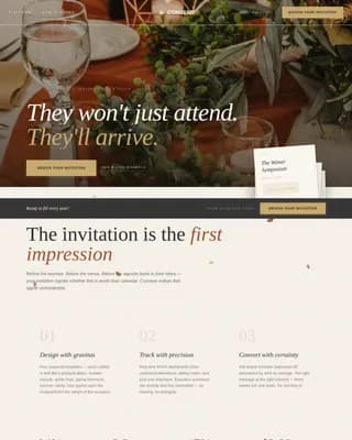 Bespoke Corporate Events Attendance Commitment Website Template