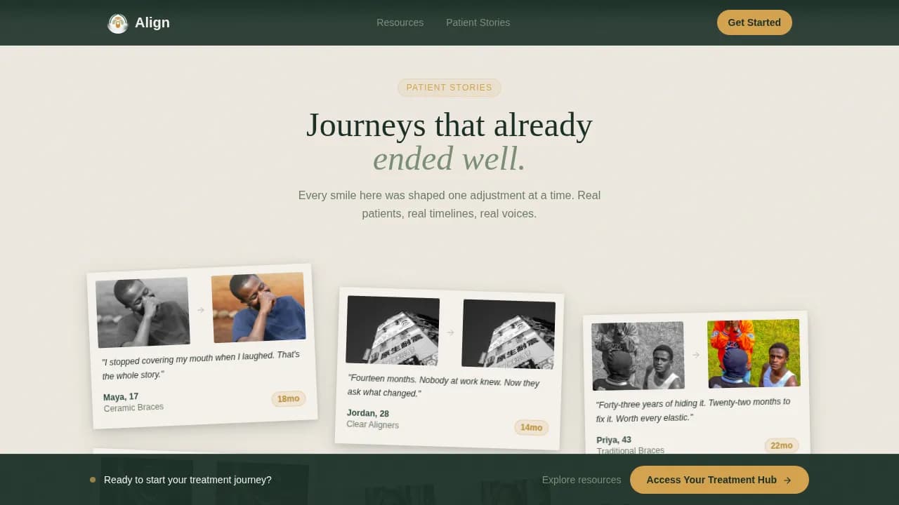 Orthodontic Patient Portal & Intake Website Template
