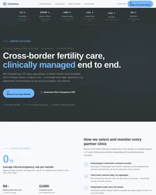 Conceive - Cross-Border IVF Concierge Landing Page Template