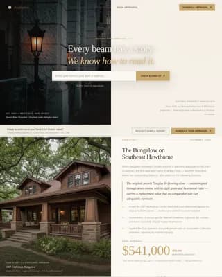 Historic Home Real Estate Booking Website Template