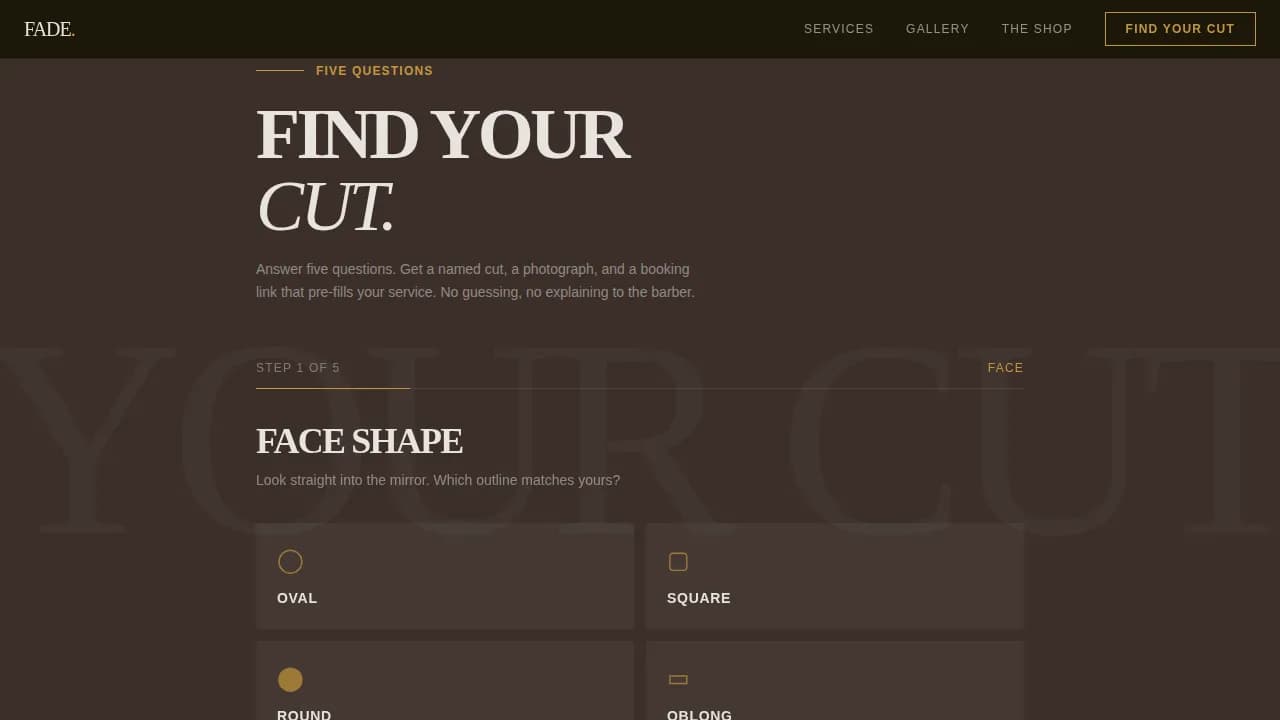 Classic Barbershop First Visit Conversion Website Template