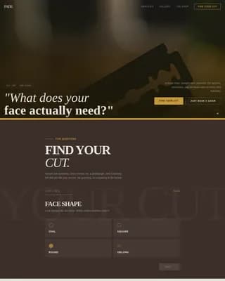 Classic Barbershop First Visit Conversion Website Template