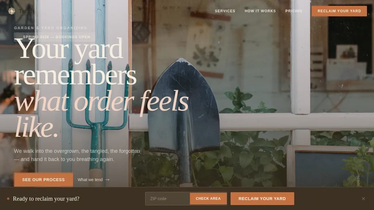 Garden & Yard Renovation Professional Website Template