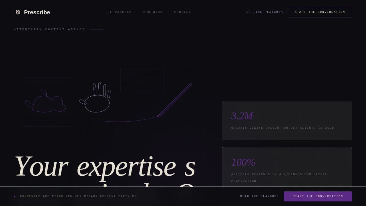 Veterinary Marketing & Agency Pricing Website Template