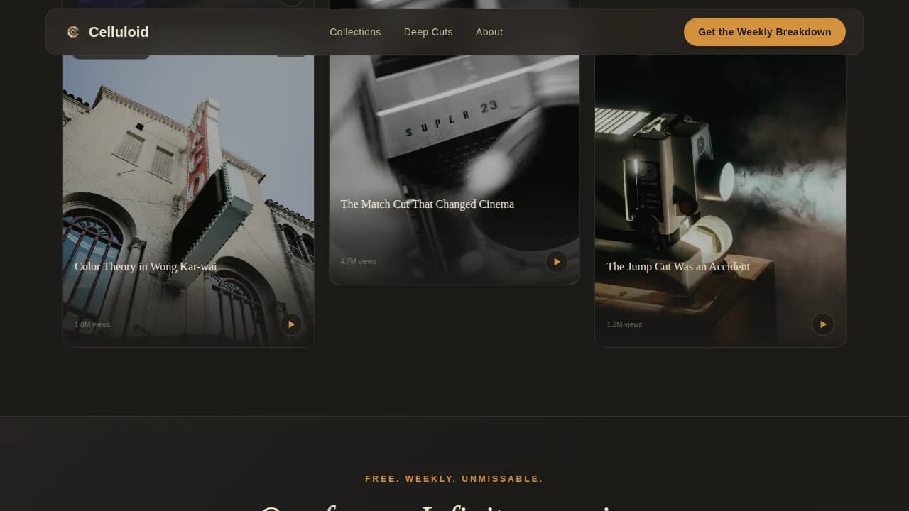 Film & Cinema Analysis Content Professional Website Template
