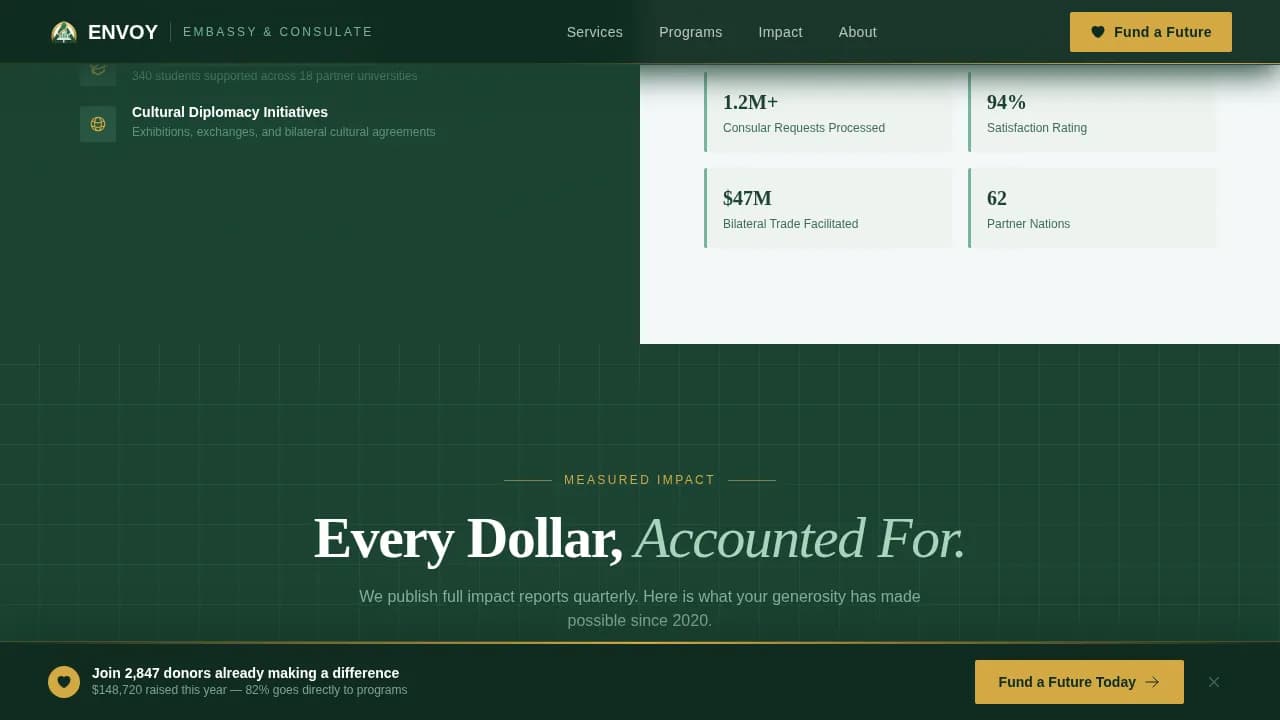 Embassy & Consulate Professional Website Template