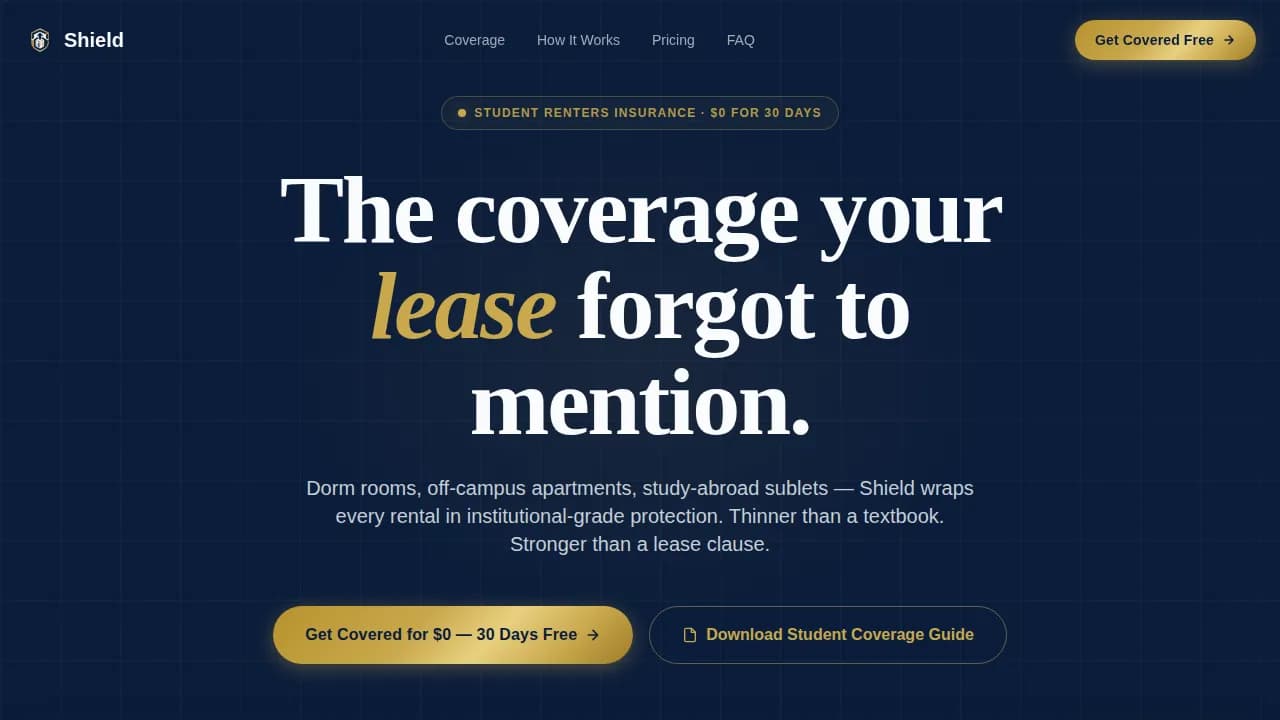 College Student Insurance Blog Website Template