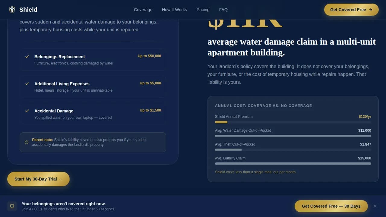College Student Insurance Blog Website Template