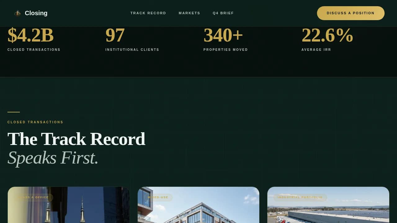 Real Estate Agency & Brokerage Portfolio Website Template