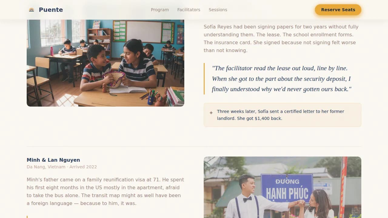 Immigrant & Refugee Support Patient Education Website Template