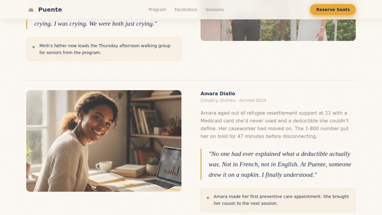 Immigrant & Refugee Support Patient Education Website Template