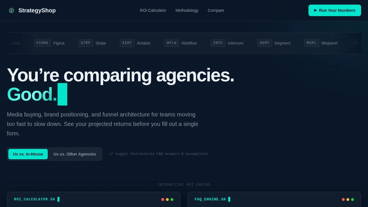 Marketing Agency Cost Calculator Website Template