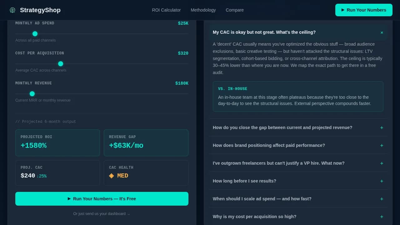 Marketing Agency Cost Calculator Website Template