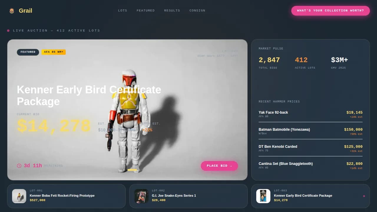 Auction Platforms & Types Pricing Website Template