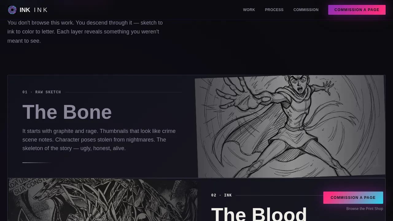 Illustration & Art Portfolio Portfolio Website Template
