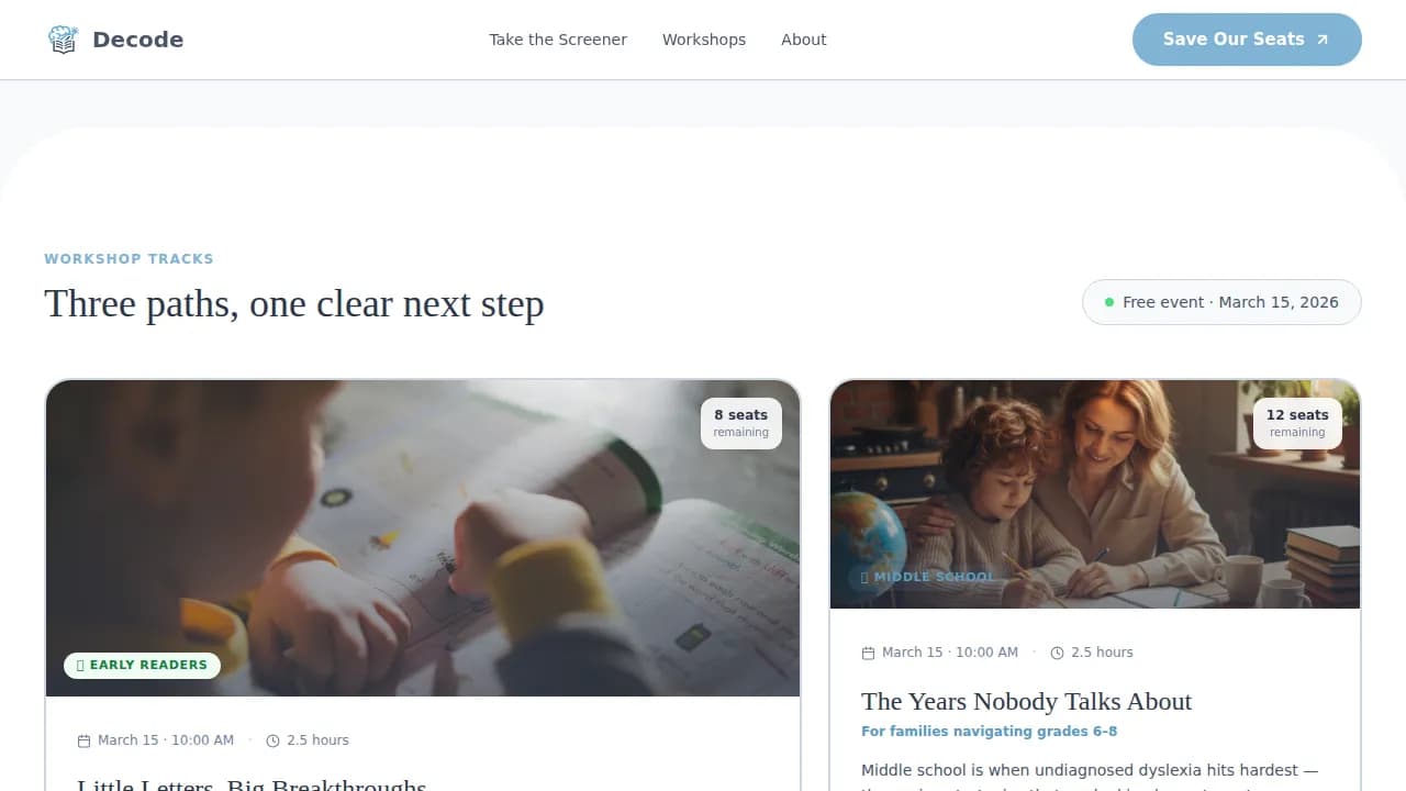 Special Education & Learning Center Education Website Template