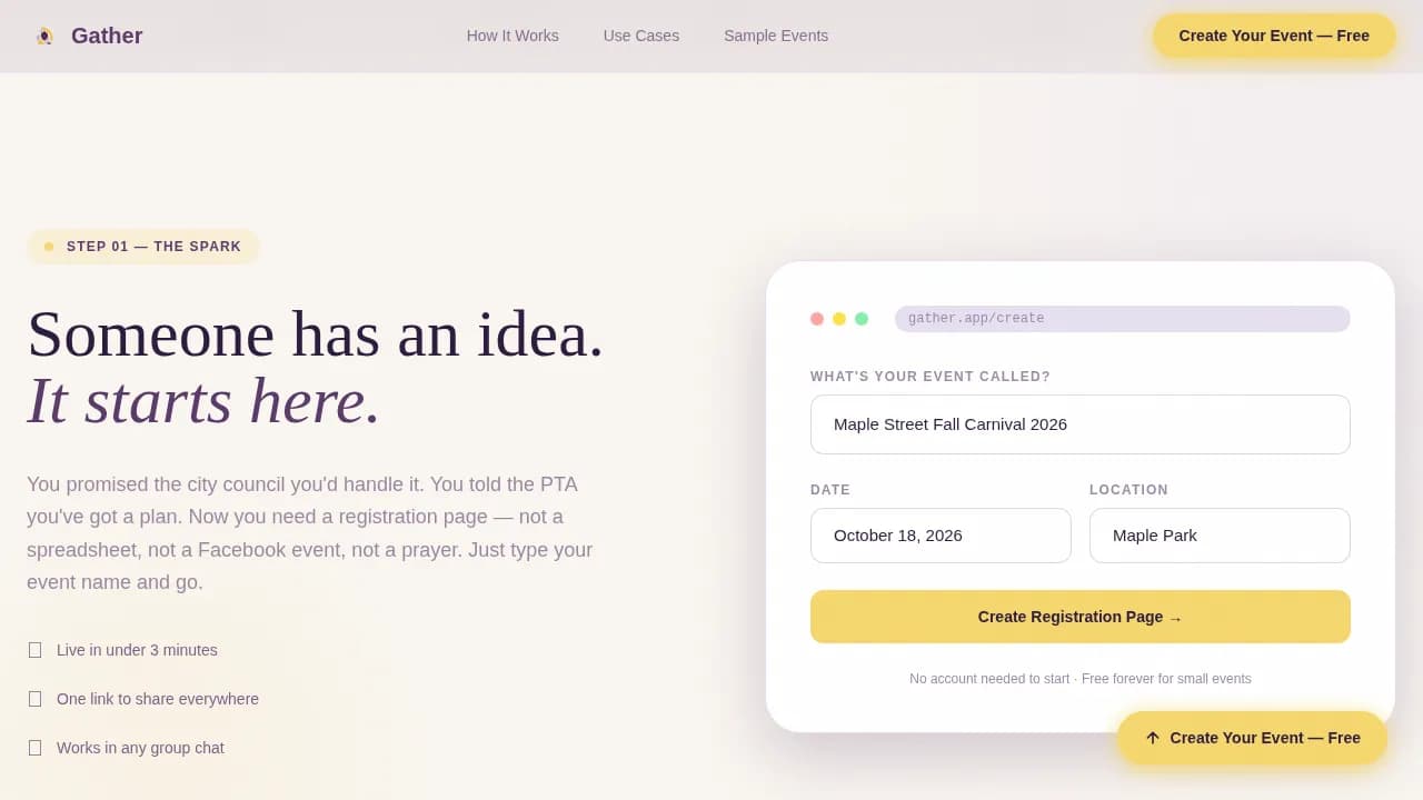 Community Event Professional Website Template