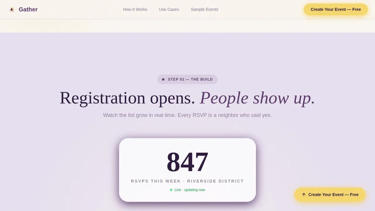 Community Event Professional Website Template