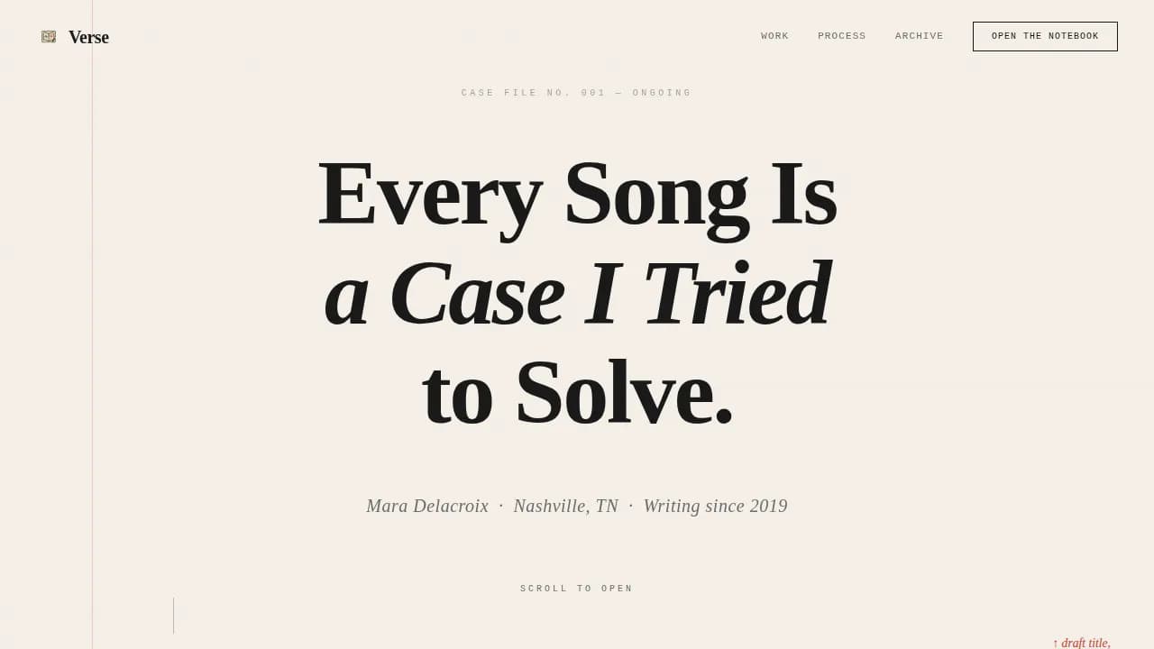 Musician Profile Professional Website Template
