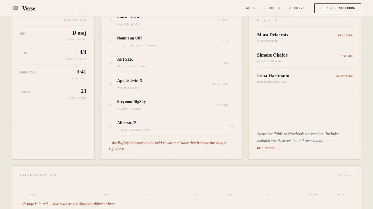 Musician Profile Professional Website Template