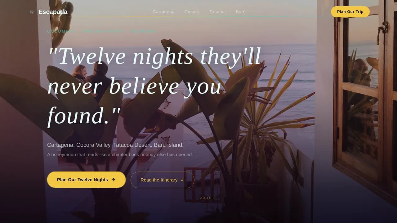 Colombia Travel Appointment Booking Website Template