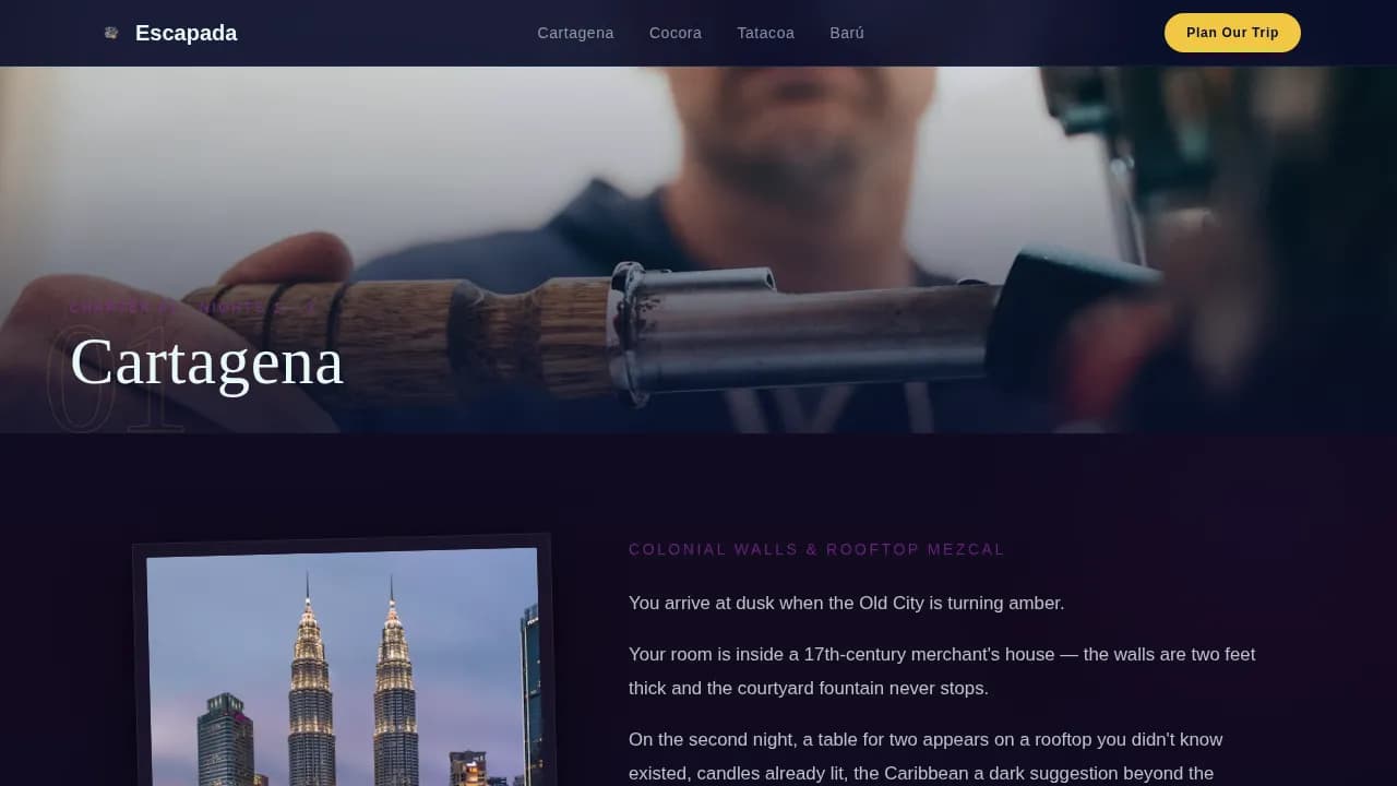 Colombia Travel Appointment Booking Website Template