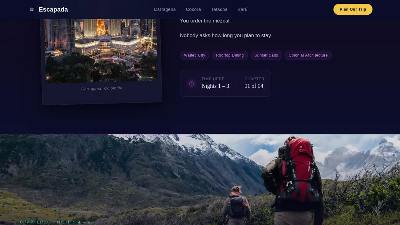 Colombia Travel Appointment Booking Website Template