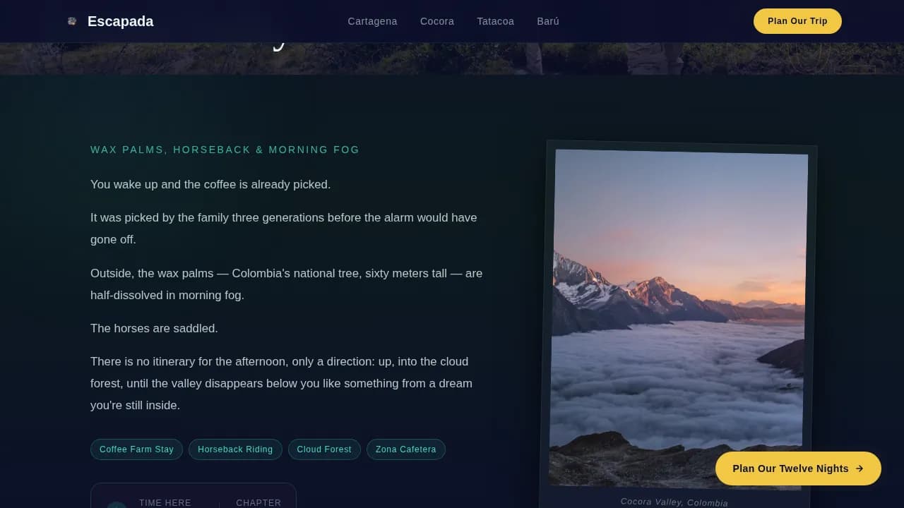 Colombia Travel Appointment Booking Website Template