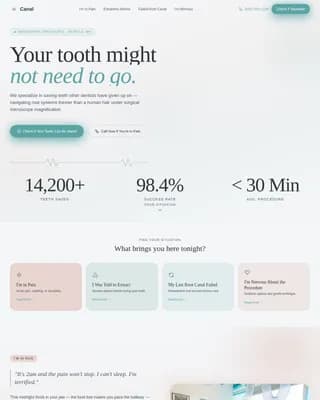 Endodontist Booking Website Template