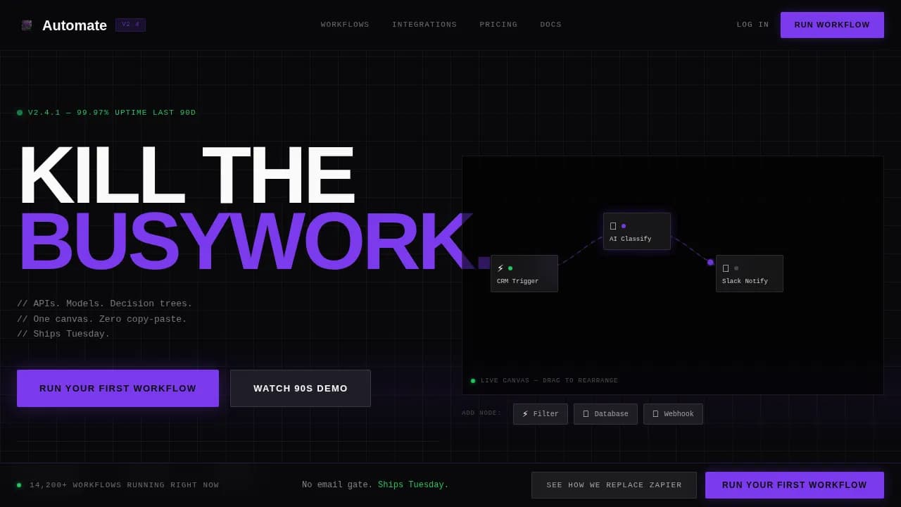 Complete Advanced Tech & AI Platforms Comparison Website Template