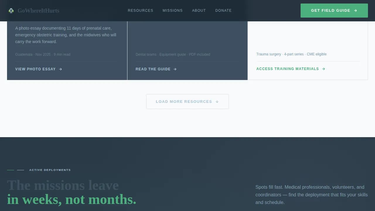 Catalyst — Urgent Medical Mission Landing Page Template