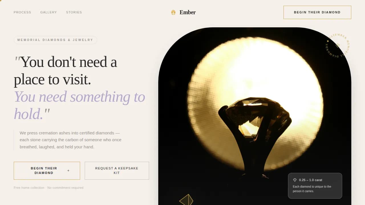 Funeral Services Portfolio & Case Study Website Template