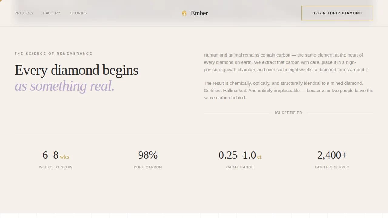 Funeral Services Portfolio & Case Study Website Template