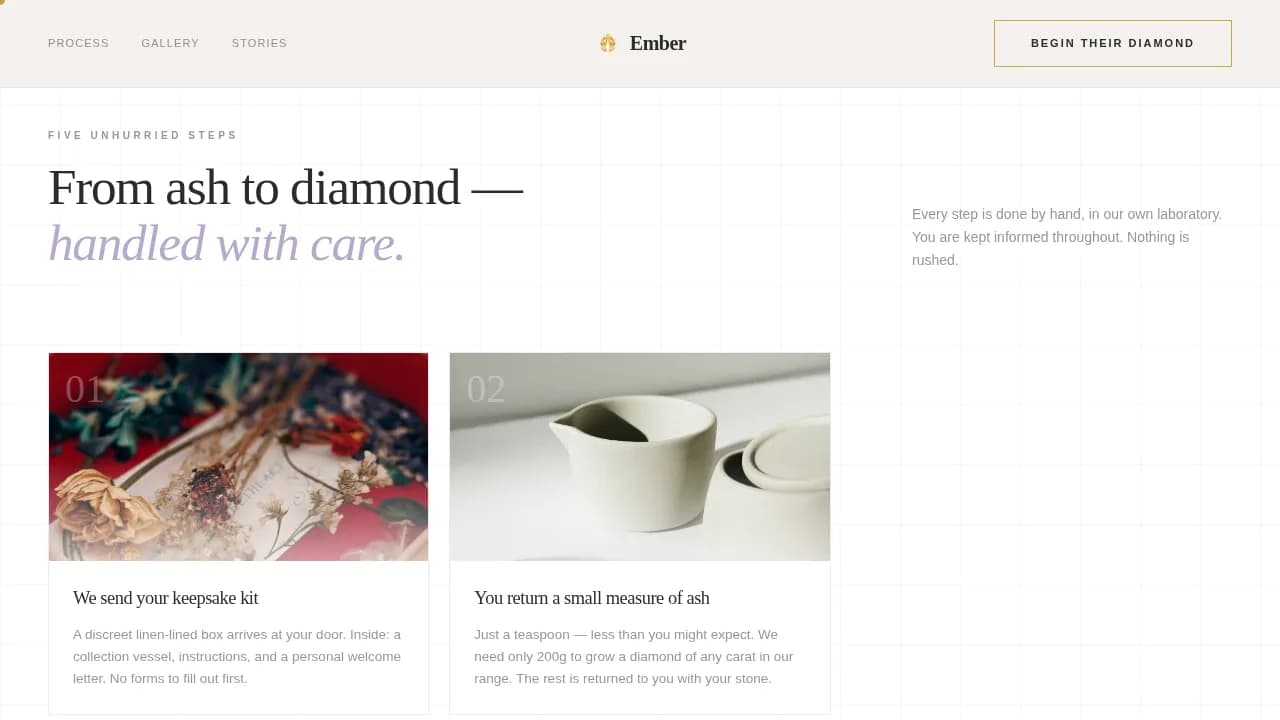 Funeral Services Portfolio & Case Study Website Template