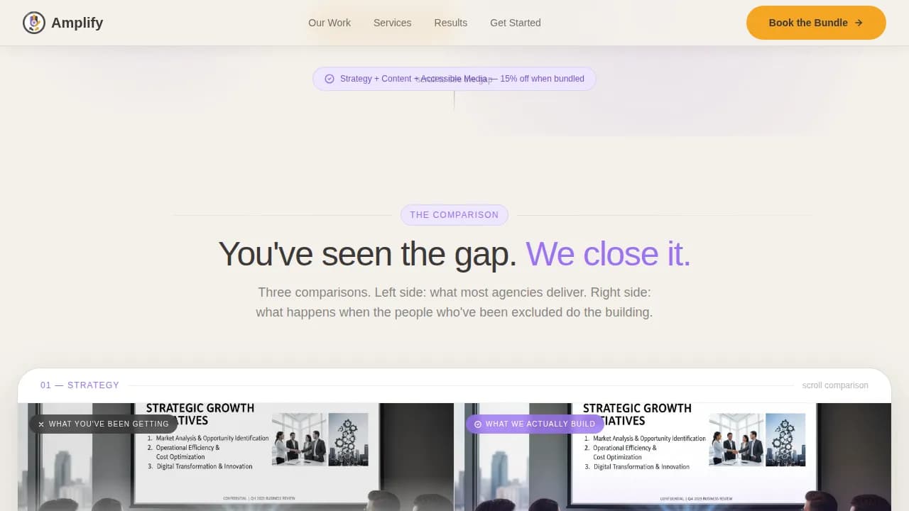 Disability-Owned Business Comparison Website Template