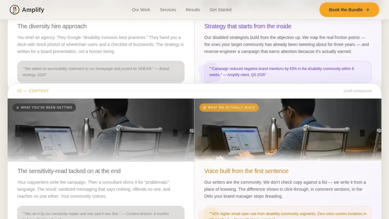 Disability-Owned Business Comparison Website Template