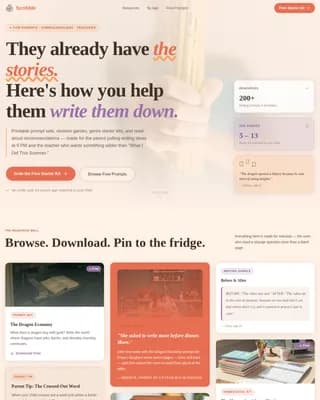 Canvas — Engaging Kids Writing Workshop Landing Page Template